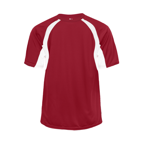 Badger Sport Hook Tee, Sizes 2XL-4XL (414400-027408), Color 'Red/White'
